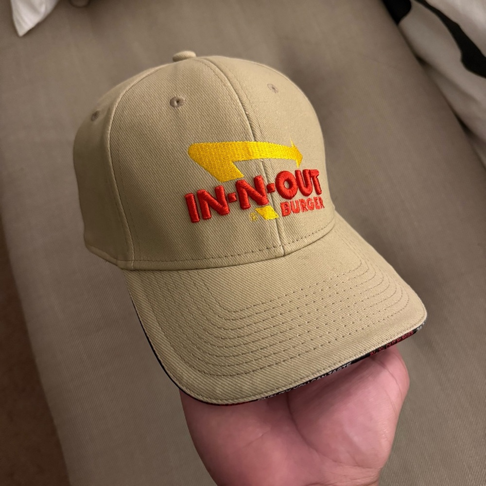 Never Worn In-N-Out adjustable hat in tan